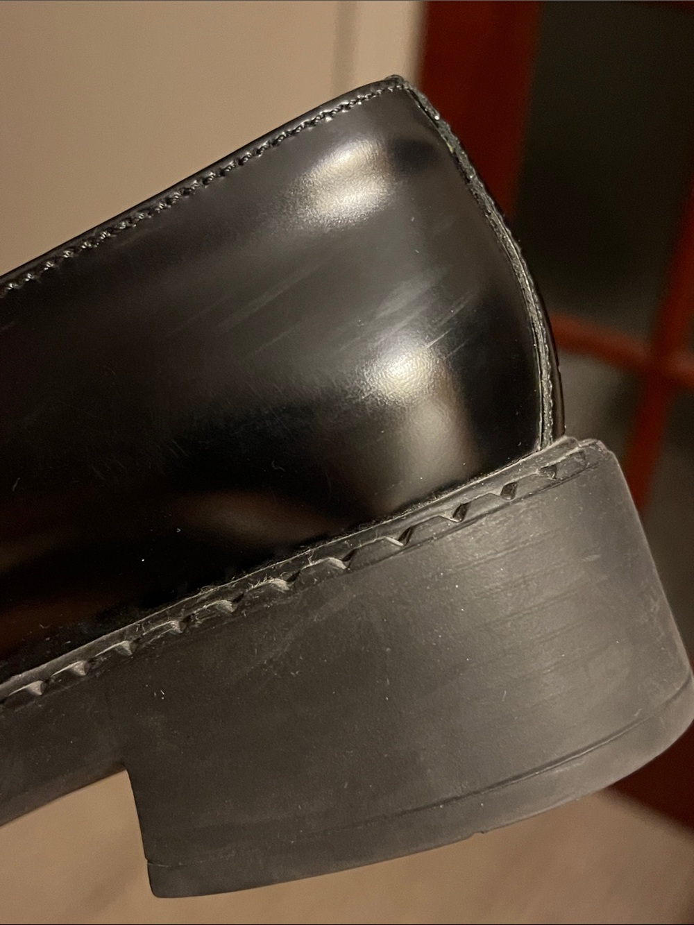 Prada Black Patent Leather Platform Loafers - Picture 8 of 8